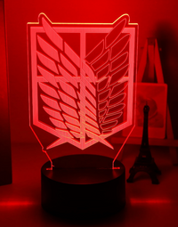 3D LED Lamp ATTACK ON TITAN Exploration Battalion Badge