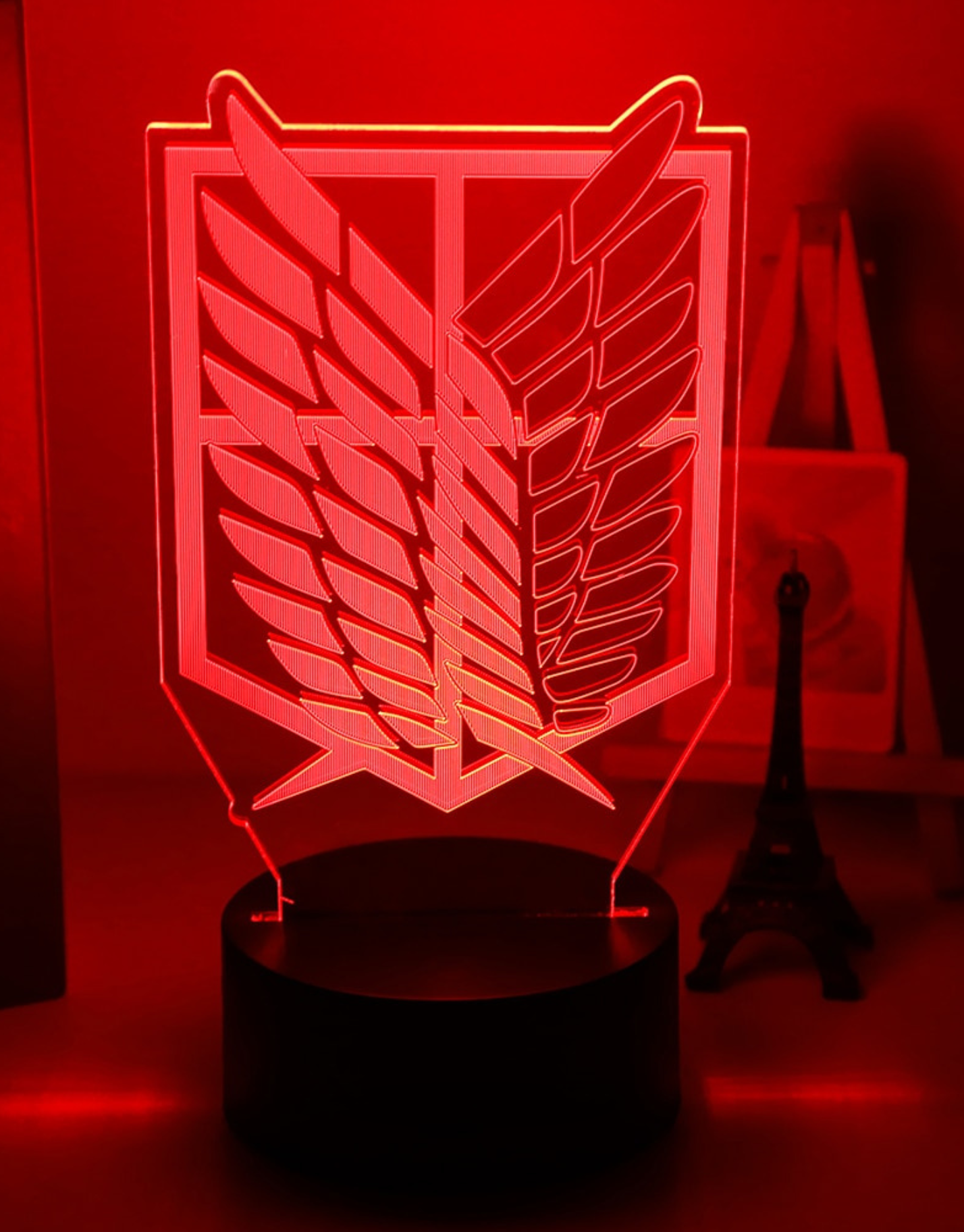 Lampe LED 3D ATTAQUE DES TITANS Badge Bataillon D'exploration