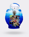 Sweat One Piece Luffy & l'équipage sur le bateau pirate bleu