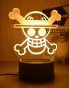 Lampe 3D One Piece Logo Drapeau Pirate (18cm)