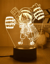 Lampe 3D One Piece Petit Luffy (18cm)