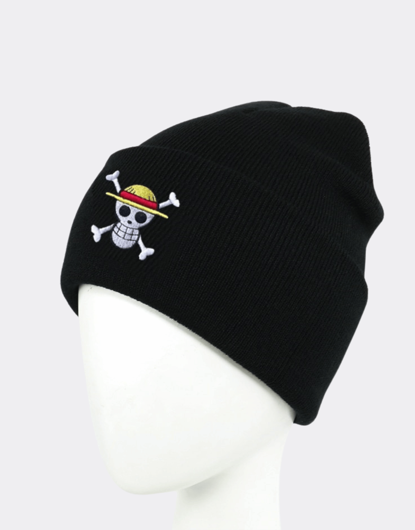 Bonnet Noir One Piece Logo Pirate Brodé