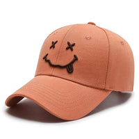 Casquette orange Happy face