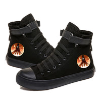 Black Attack on Titan Eren Logo High Top Sneakers