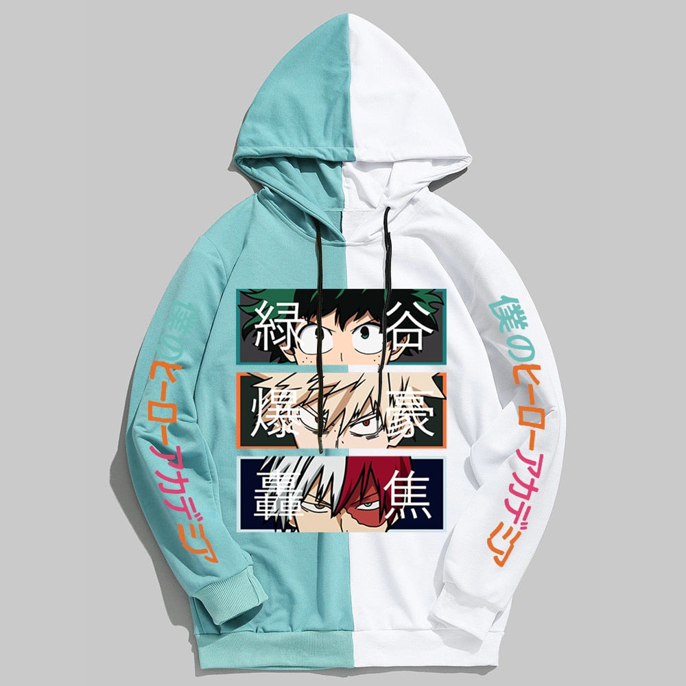 Sweat Izuku x Katsuki x Shoto motifs chinois aux bras