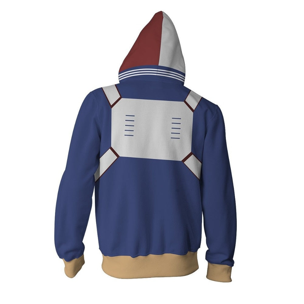 My Hero Academia Shoto Blue Zip Sweatshirt