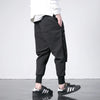 pantalon streetwear noir portefeuille de dos