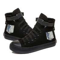 Attack on Titan Scouting Battalion Logo Black High Top Sneakers