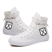 Attack on Titan Training Squad Logo White High Top Sneakers