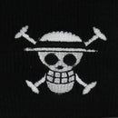 Black Beanie White Pirate Logo Embroidered