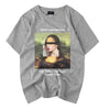 T-shirt Mona Lisa sucette Streetwear gris