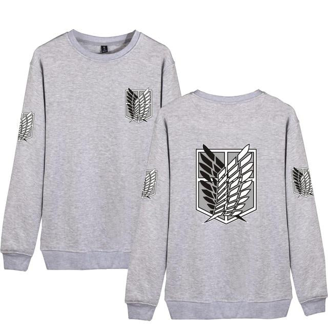 Pull manga gris logo attack on titan