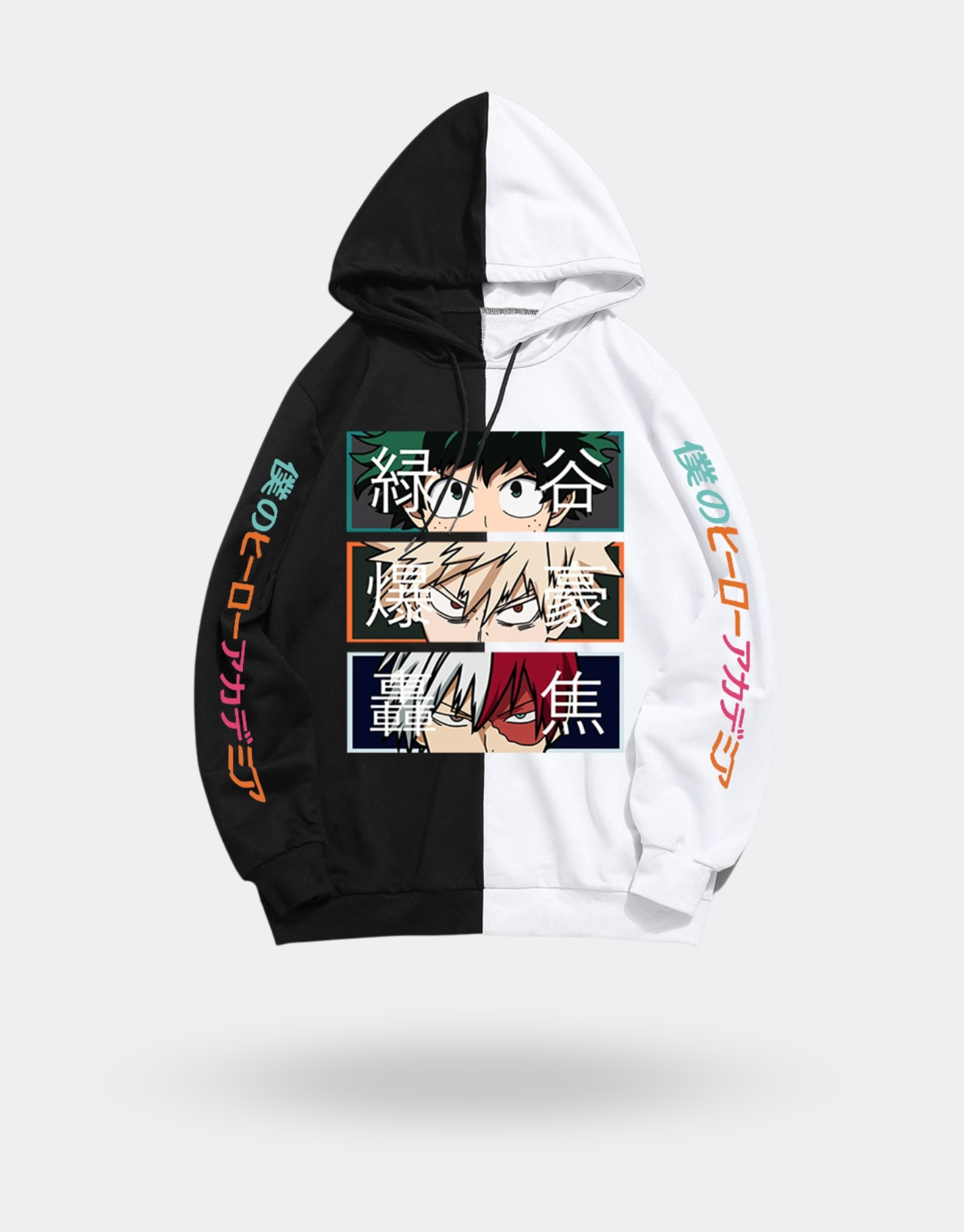 Izuku x Katsuki x Shoto sweatshirt with Chinese patterns on the arms