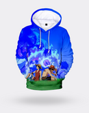 One Piece Ace &amp; Luffy back to back blue sweatshirt