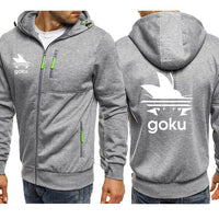 Sweat Manga Zippé Gris Claire Dragon Ball Z Goku