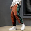 Pantalon Streetwear velour orange homme vue de profil