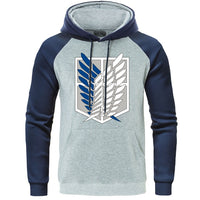 Sweat logo navy et gris attaque des titans