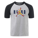 T-shirt manga noir et gris saitama hero