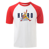 T-shirt manga rouge et blanc hero saitama 