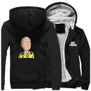 Veste polaire manga noir saitama ok