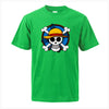 T-shirt vert Luffy tête de mort