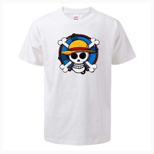 T-shirt manga One Piece Luffy tête de mort