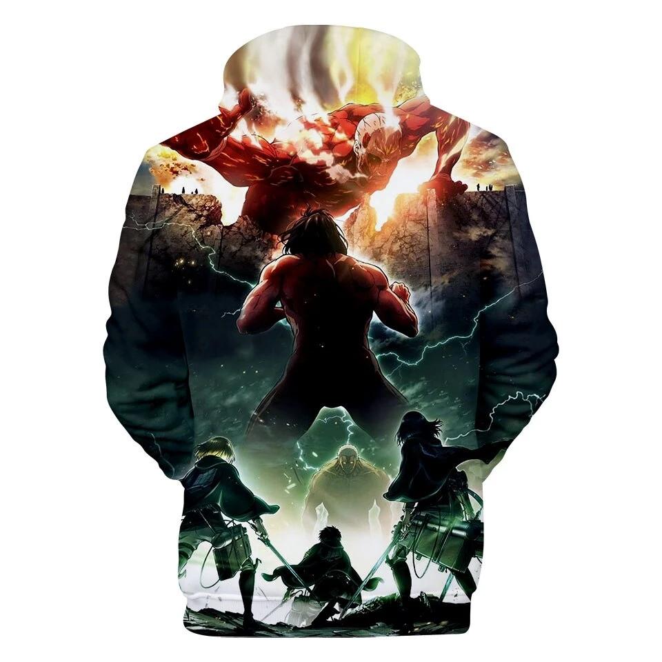 Manga Sweatshirt Attack on Titan Titan Assailant vs Colossal Titan