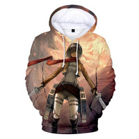 Pull capuche Mikasa Ackerman attaque des titans