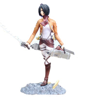 Figurine manga Mikasa Ackerman attaque des titans profil gauche