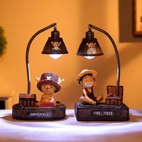 Lampe en résine chopper et luffy one piece