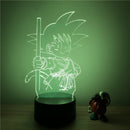 3D LED lamp Dragon ball little Goku