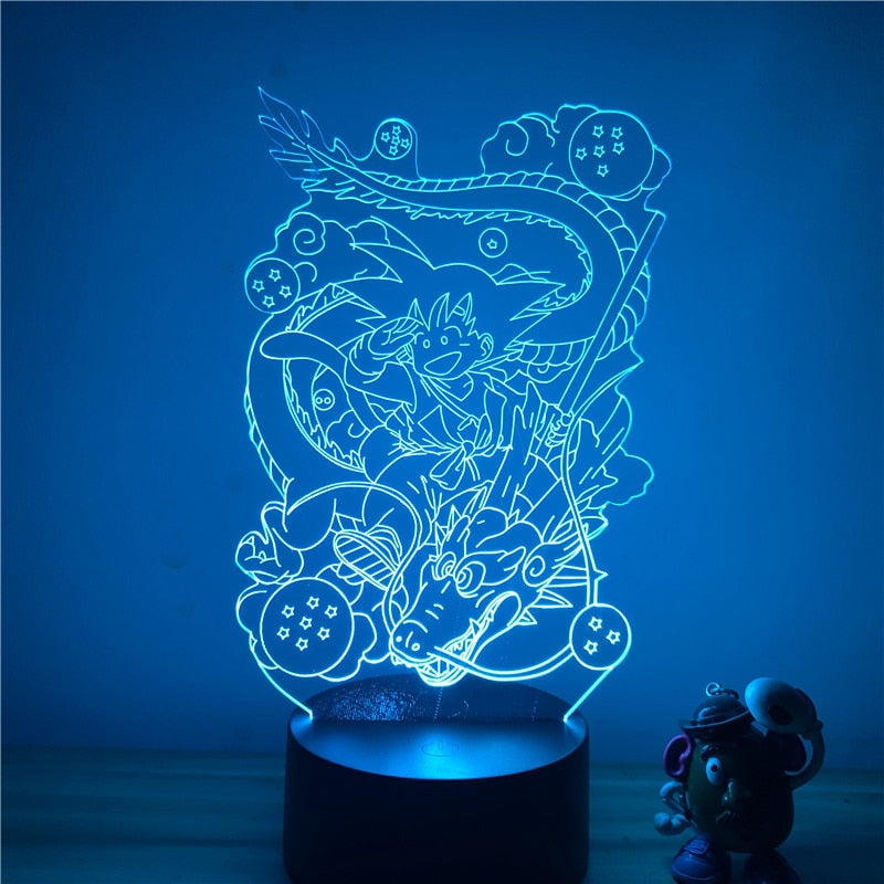 3D LED Lamp Dragon Ball Little Goku and Shenron