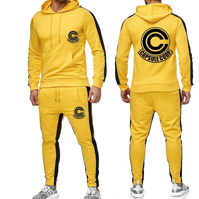 Jogging manga jaune capsule corp dragon ball