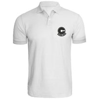 Polo sport blanc dragon ball capsule corp