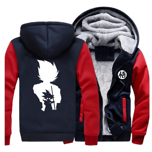 Veste Manga polaire à capuche Ombres Saiyans