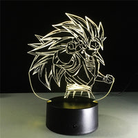 3D LED lamp Dragon ball Goku super saiyan 3