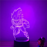 3D LED lamp Dragon ball Saiyan Vegeta