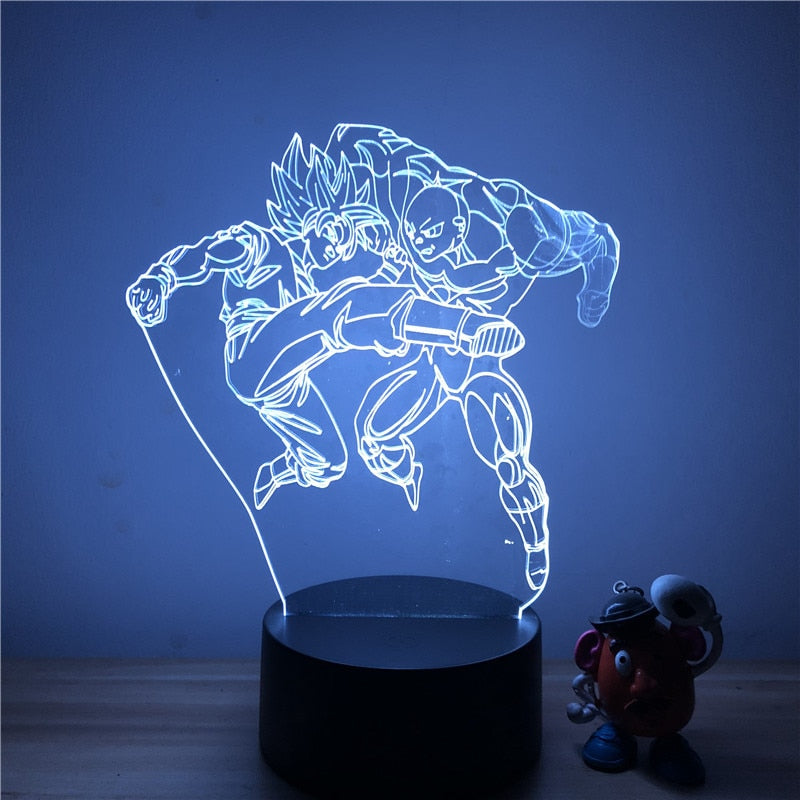 3D LED lamp Dragon ball Goku vs Jiren the gray