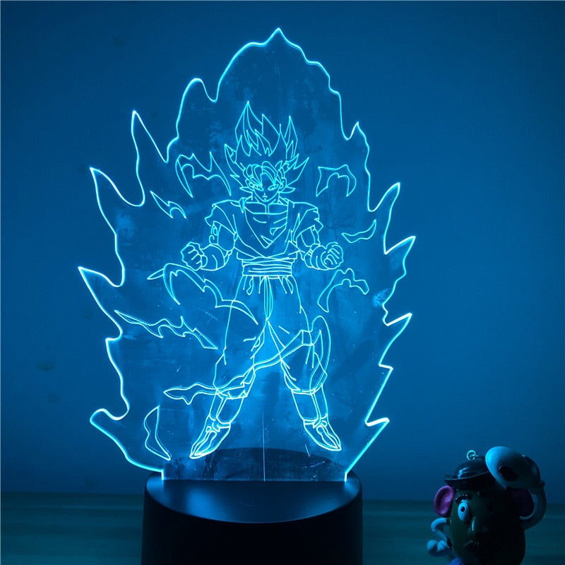 Saiyan transformation 3D LED lamp