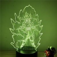 Saiyan transformation 3D LED lamp