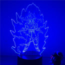 Saiyan transformation 3D LED lamp