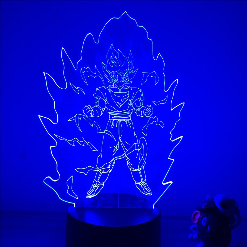 Saiyan transformation 3D LED lamp