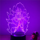 Saiyan transformation 3D LED lamp