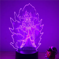 Saiyan transformation 3D LED lamp