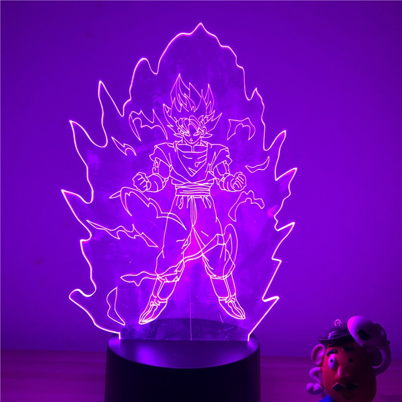 Saiyan transformation 3D LED lamp