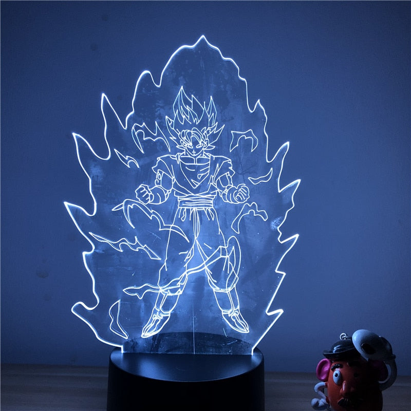 Saiyan transformation 3D LED lamp