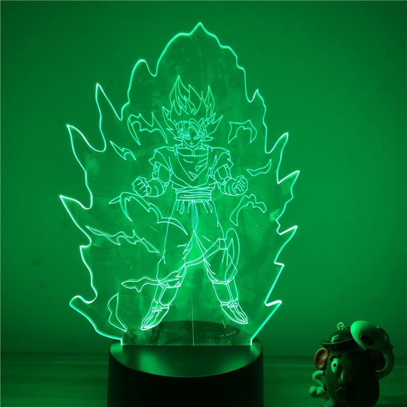 Saiyan transformation 3D LED lamp