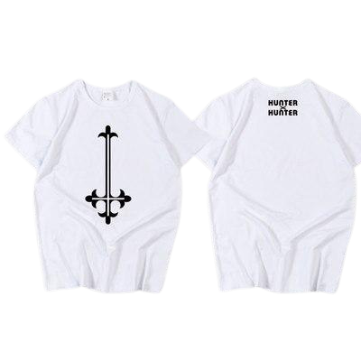 T-shirt blanc HxH croix de Kuroro