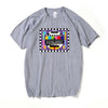 T-Shirt tv rétro Streetwear gris