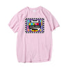 T-Shirt tv rétro Streetwear rose